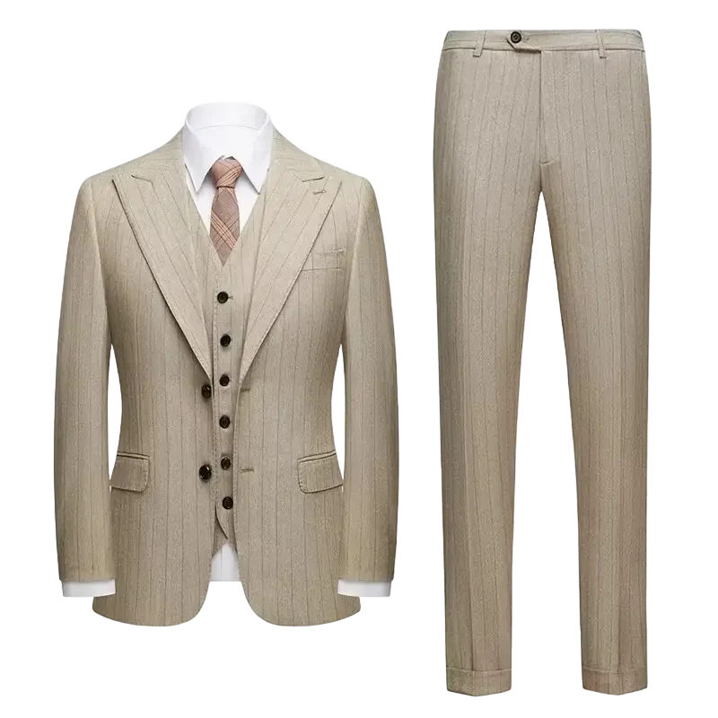 Imperial Beige Three Piece Suit