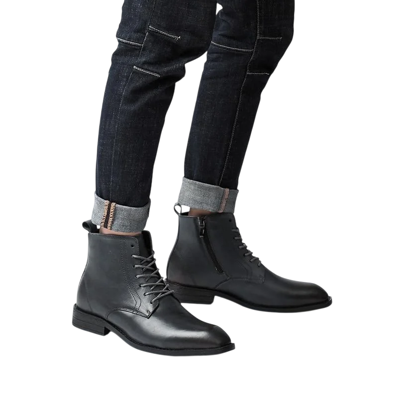 Tommy black leather boots